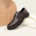 Pieree Cardin Embossed Rubbed Cowhide Lace Up Brock Carved Leather Shoes Business Dress Men’s Leather Shoes. 